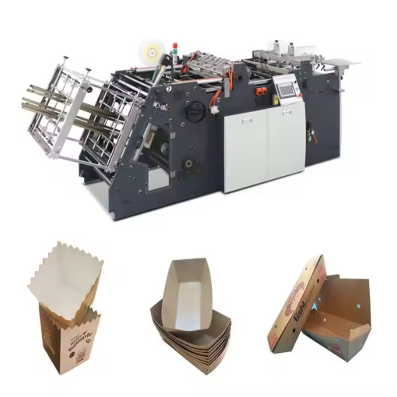 Automatic Cardboard Paper Lunch Box Making Machine For Fast Food ...